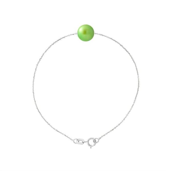 Armband - PERLINEA - Äkta odlad pärla 8-9 mm - 925 Silver - Längd 18 cm - Dam