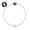 Miniatyrbild 1 av 4: Armband - PERLINEA - Äkta Tahitisk odlad pärla 9-10 mm - 925 Silver - Dam - 18 cm