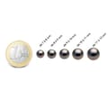 Miniatyrbild 4 av 4: Örhängen - PERLINEA - Äkta sötvattenspärlor 9-10 mm Choklad - 9 Cts Gult Guld - AAA+