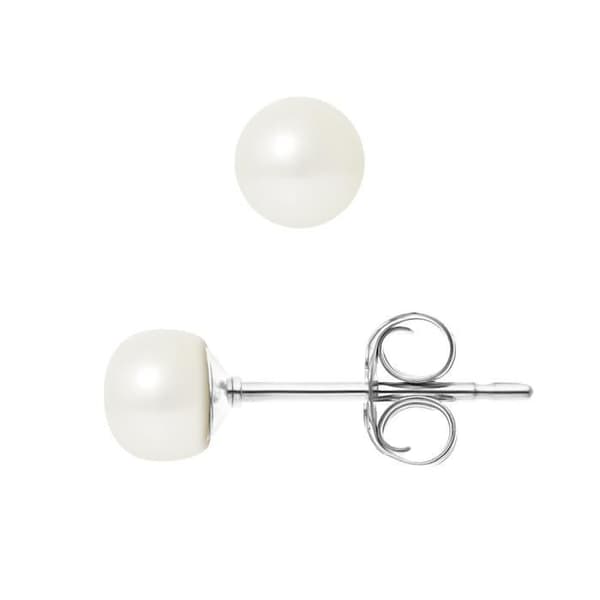 Örhängen - PERLINEA - Äkta odlade pärlor - 5-6 mm - 925 Silver - 2 års garanti