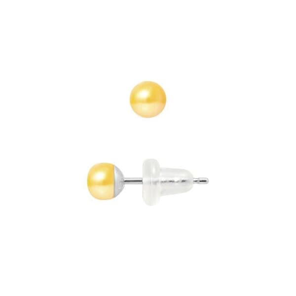 Örhängen - PERLINEA - Äkta odlade pärlor - 4-5 mm - Vitguld - 2 års garanti