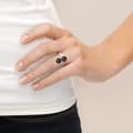 Miniatyrbild 2 av 4: Damsmycken - PERLINEA - Toi &amp; Moi - Kulturpärlor 8-9 mm - 925 Silver - Cubic Zirconia