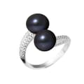 Miniatyrbild 1 av 4: Damsmycken - PERLINEA - Toi &amp; Moi - Kulturpärlor 8-9 mm - 925 Silver - Cubic Zirconia