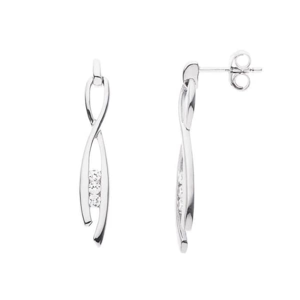 LOVA LOLA VAN DER KEEN - Örhängen med gångjärn - Prestigesmycken - Syntetisk diamant - 925 Sterling Silver - B