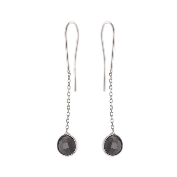 Örhängen - Mari - Rhodiumpläterad Sterling Silver 925 - Dinglar - Black Oxide - Kroksystem