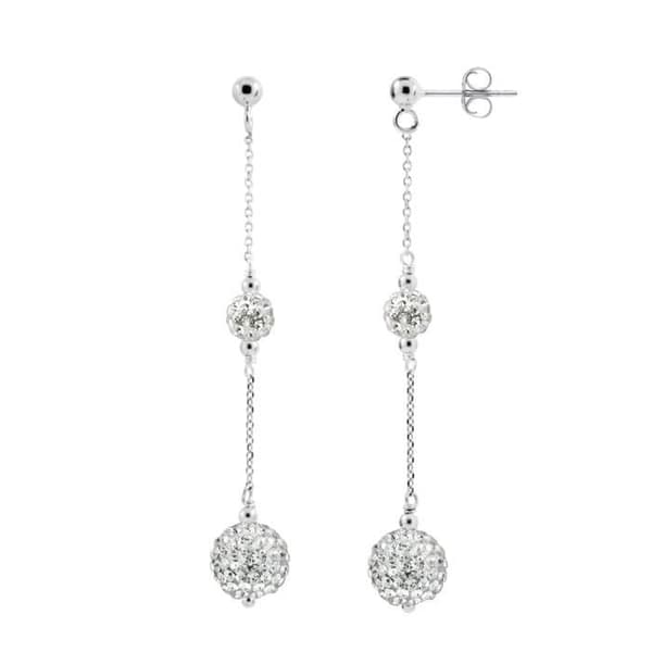 Örhängen - LOVA LOLA VAN DER KEEN - Pure WHITE - 925 Sterling Silver - Vit Kristall - Barnvagnssystem