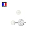 Miniatyrbild 1 av 4: Compagnie Générale des Perles - Äkta odlade pärlörhängen 4-5 mm 18 Cts White Gold Safety System - Damsmycken