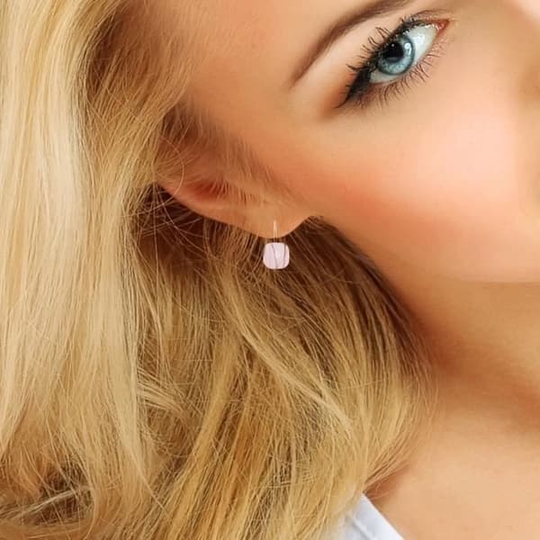 Örhängen - LOVA LOLA VAN DER KEEN - Rosa Kristall - 925 Silver - Rose Gold - Dam