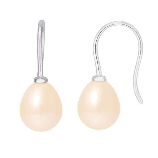 Örhängen - PERLINEA - Äkta Sötvattenspärlor 7-8 mm - 925 Silver - Naturlig Rosa - AAA+
