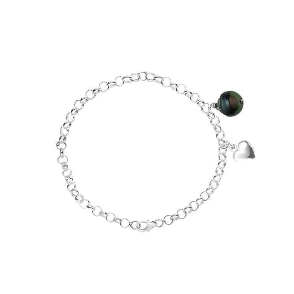 Armband - PERLINEA - My Heart - Tahitian Pearl 9-10 mm - 925 Silver - Dam