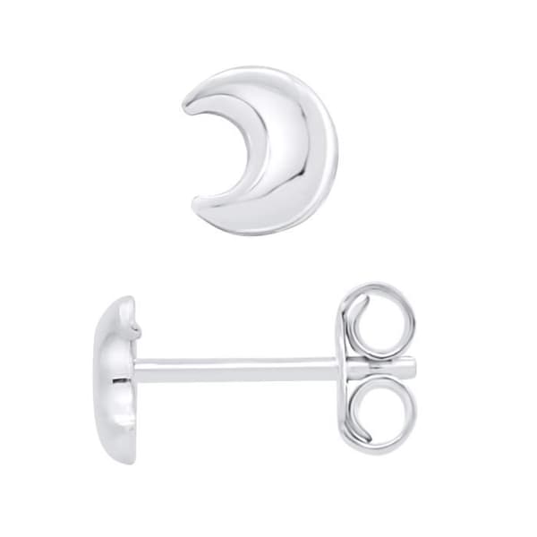 Örhängen - LÉA &amp; ARTHUR - MÅN - Silver 925 - Trycksystem - Barn