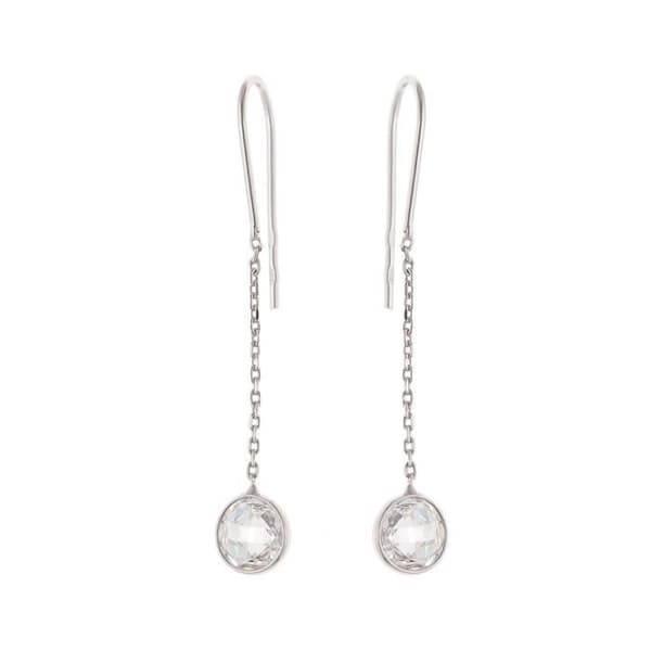 Örhängen - Malina - Rhodiumpläterad Sterling Silver 925 - Zirkoniumoxid - Dinglar - Kroksystem
