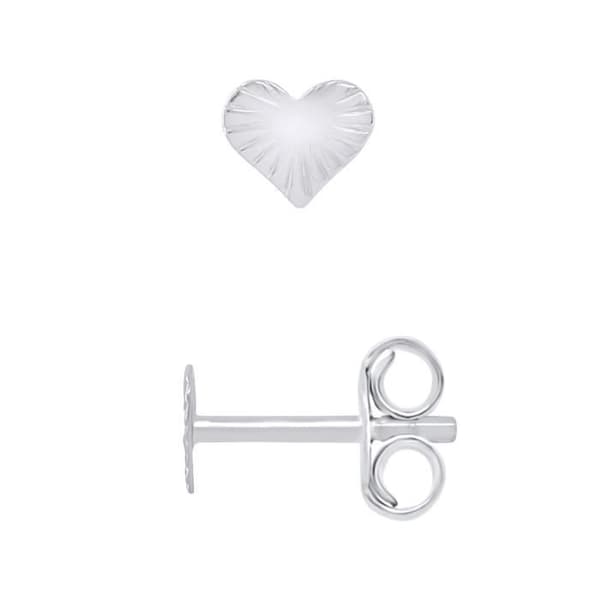 Örhängen - LÉA &amp; ARTHUR - CŒUR RAYON - Silver 925 - Pussystem - Barn