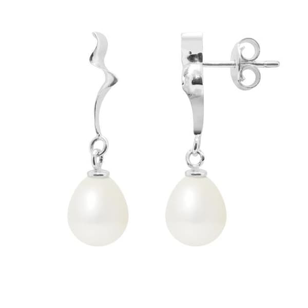 Örhängen - PERLINEA - Äkta odlade pärlor - 8-9 mm - 925 Silver - Dam