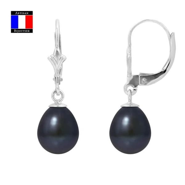Compagnie Générale des Perles - Äkta odlade pärlörhängen 8-9 mm 18 Cts Gold Broken System - Damsmycken