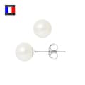 Miniatyrbild 1 av 4: Compagnie Générale des Perles - Äkta odlade pärlörhängen 7-8 mm 18 Cts White Gold Safety System - Damsmycken