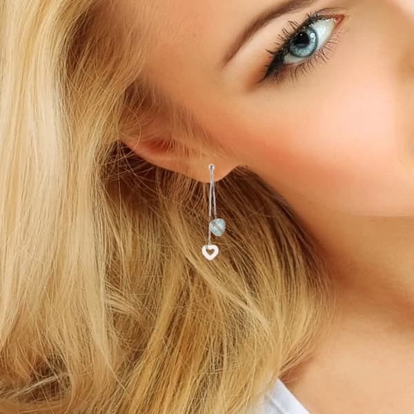 Örhängen - Lola est Précieuse - Gianna - Rhodiumpläterad 925 Sterling Silver - Topaz - Kroksystem