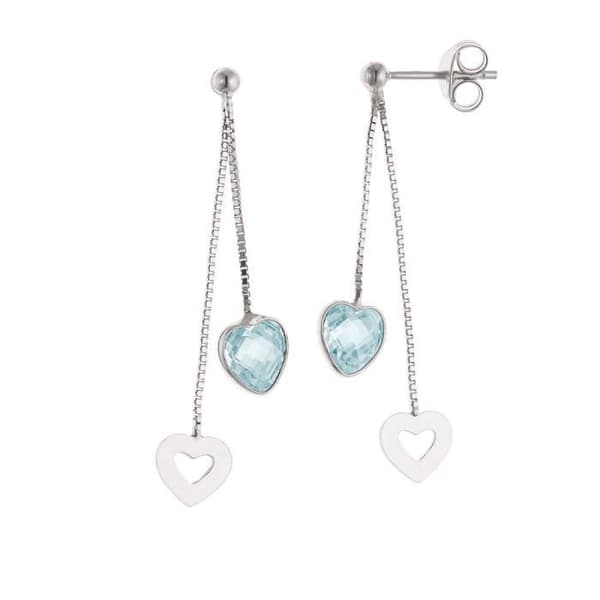 Örhängen - Lola est Précieuse - Gianna - Rhodiumpläterad 925 Sterling Silver - Topaz - Kroksystem