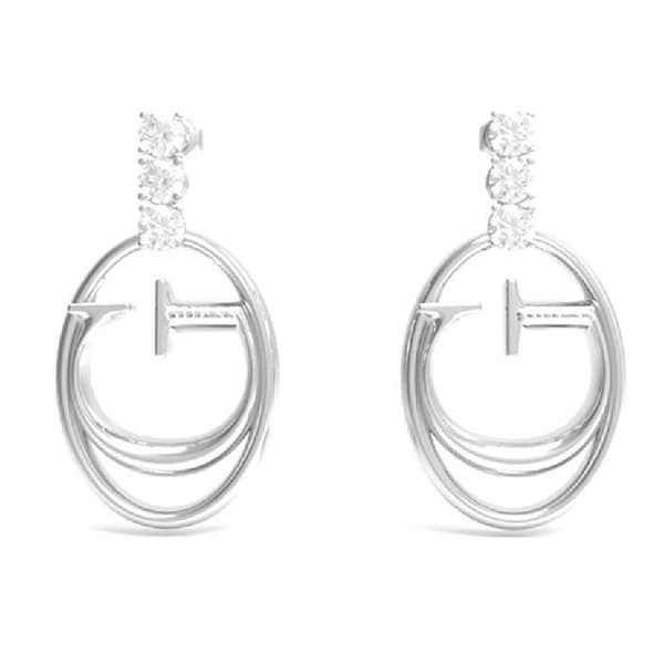 Örhängen - Guess - jube01039Jwrt-u - Rostfritt stål - Oval - Silver