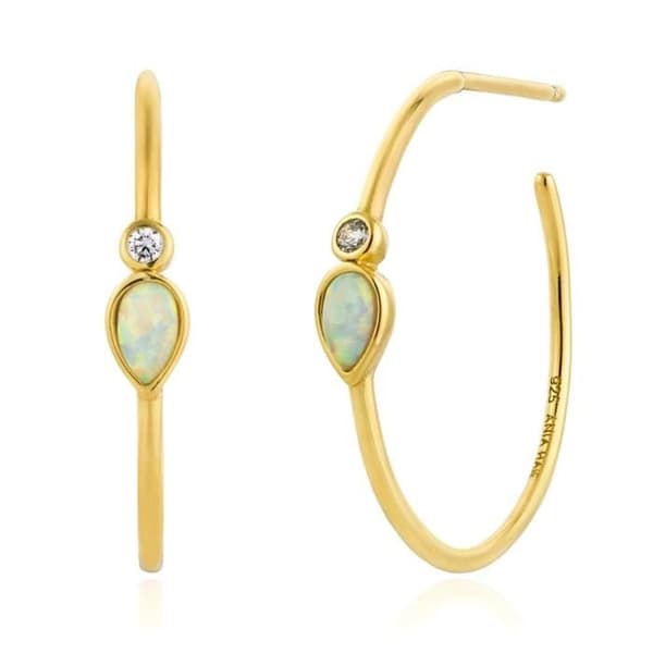 Örhängen - Ania Haie - Silver Law - 14k förgyllt - Opal - 925m