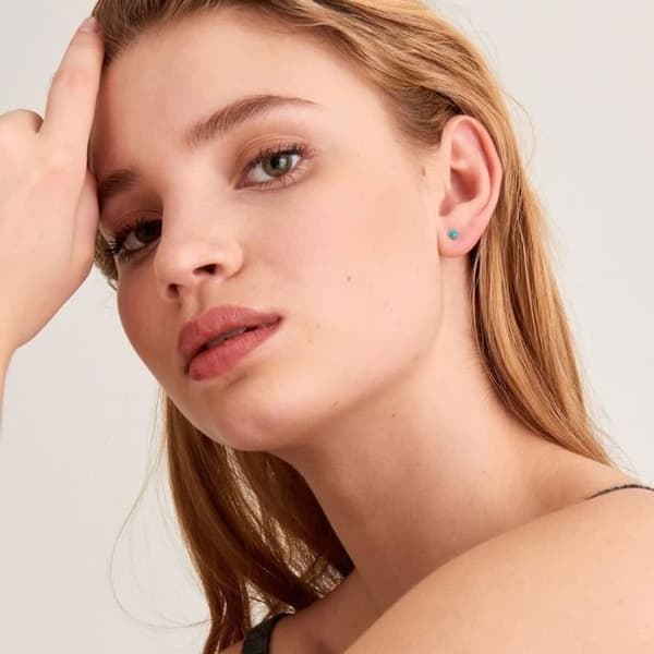 Örhänge Ania law silverkollektion Hedge of 925m rodiada Turning Tides öronjacka turkos cubic zirconia