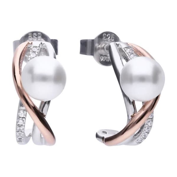 Örhängen - Diamonfire - 6218831111 - Silver - Roséguld - Creole