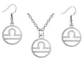 Miniatyrbild 1 av 3: Örhängen Halsband 3-del Stjärntecken VÅGEN Zodiak Rostfritt