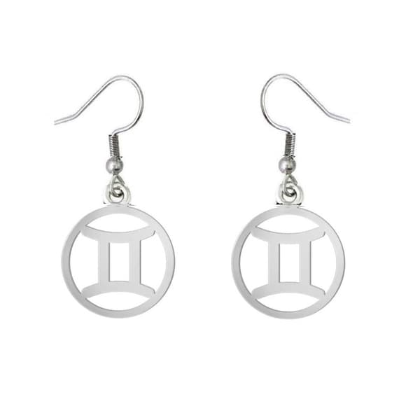 Örhängen Halsband 3-del Stjärntecken TVILLING Zodiak Rostfritt