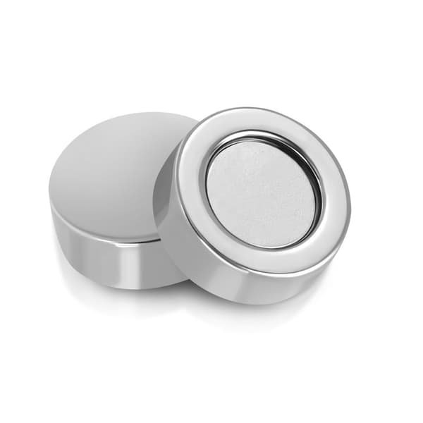 Magnetiska Örhängen Silverfärgad Stål 316L Dia 10 mm (par)