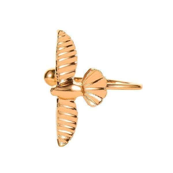 1 st Ear Cuff Earcuff Örhänge Guld färgad med Fågel