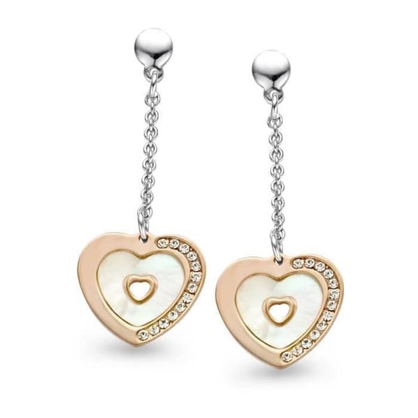 ORPHELIA SILVER örhänge i 925 Sterling Silver med Cubic Zirconia - Stud - Chip