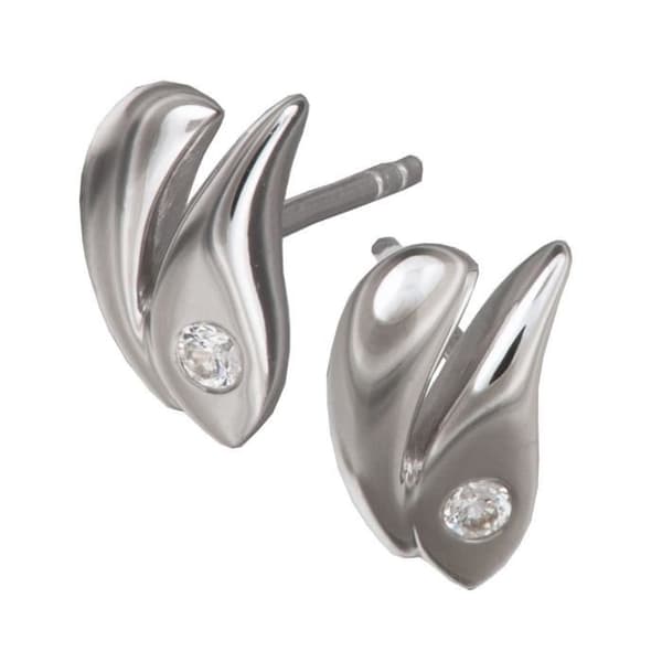 Örhängen - ORPHELIA - silver - vit zirkonium - stift/chip