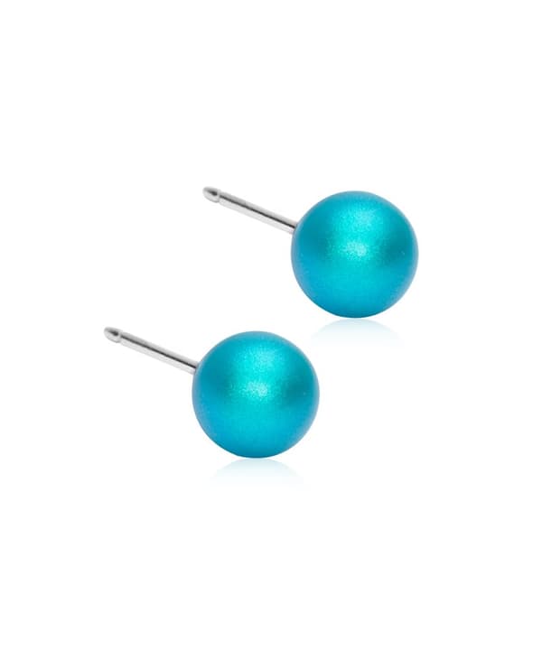 Blomdahl Örhängen NT PEARL BLUE ZIRCON 6mm