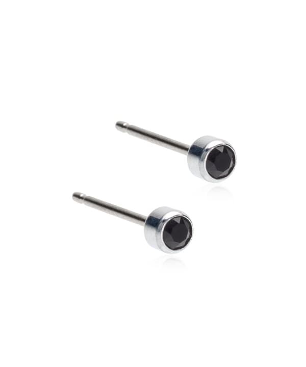 Blomdahl örhänge ST Bezel 3 mm, Black