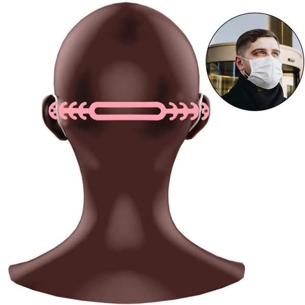 WedDecor Pink Face Mask Extension Öronskydd med 4 justerbara remskydd Klämma för cykelhållare,...