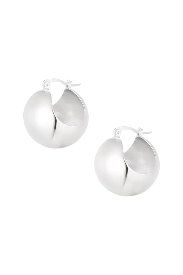 Stilrena Klassiska Blanka Små Hoop Örhängen - 2,5 cm - Silver