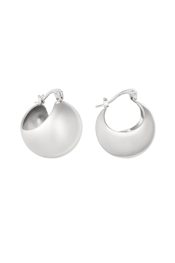 Stilrena Klassiska Rund Form Små Hoop Örhängen - 2 cm - Silver