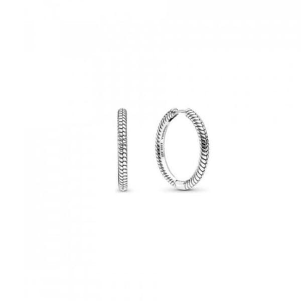 Hoop örhängen - PANDORA - Mod. 299532C00 - 925 Silver - Grå - Dam