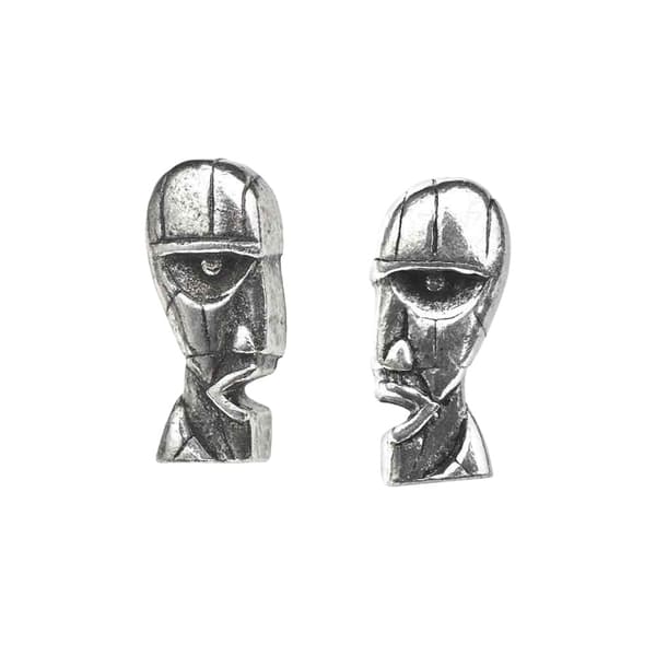 Pink Floyd Division Bell Stud Earrings Silver One Size