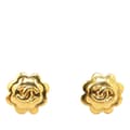 Pikkukuva 1 / 7: Pre-owned Chanel Gold Plated CC Flower Clip On Earrings Gold