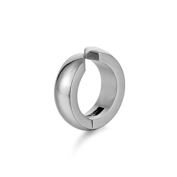 Fake Piercing Örhänge Utan Hål Tjock Ring Silver