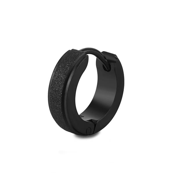 Piercing ørering Tykk Ring Glitter Bling Svart