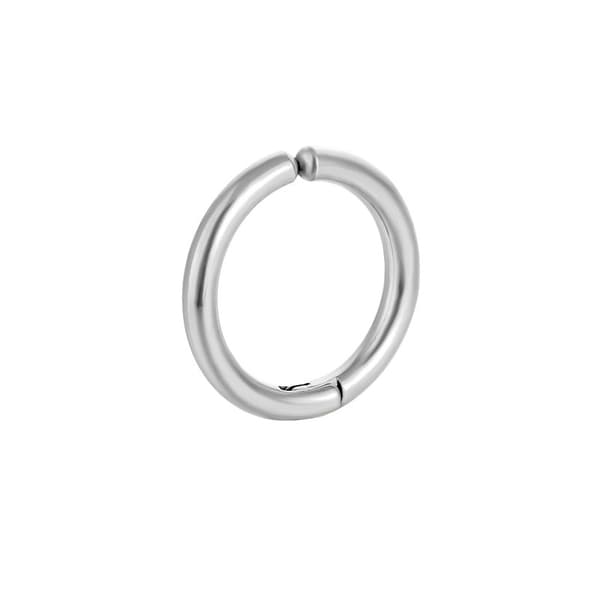 Väärennetty lävistyskorvakoru ilman reikää Paksu rengas hopea 14mm