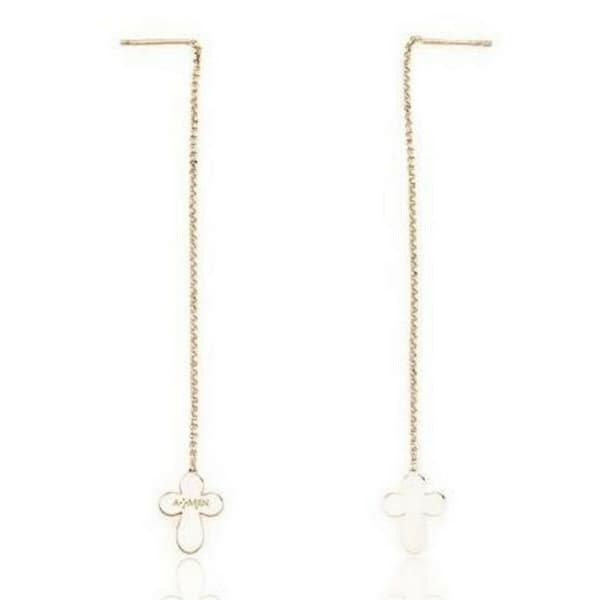 Øreringe til kvinder Amen CROCE ROSE GOLD Sterling sølv 925