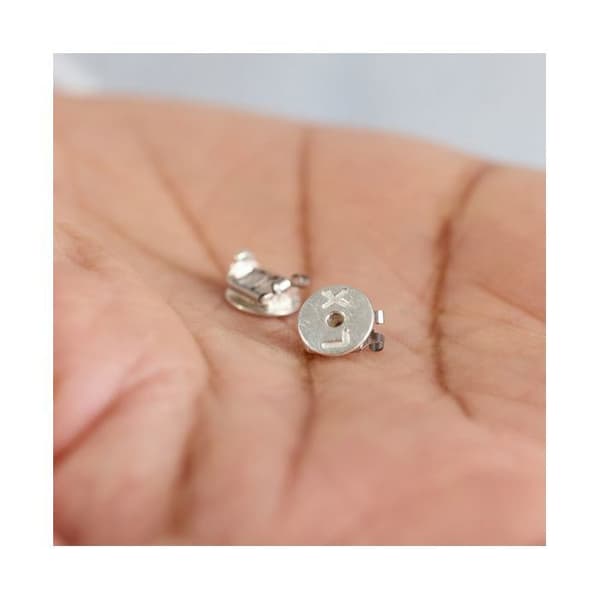 Örhängen - ABIJOUX - Lox - Sterling silver 925 - Palladiumpläterad - Säker stängning
