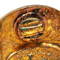 Miniatyrbild 5 av 6: Pre-owned Chanel Gold Plated CC Round Clip On Earrings Gold