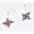 Miniatyrbild 1 av 2: Örhängen origami pappers snurra rosa grå f.