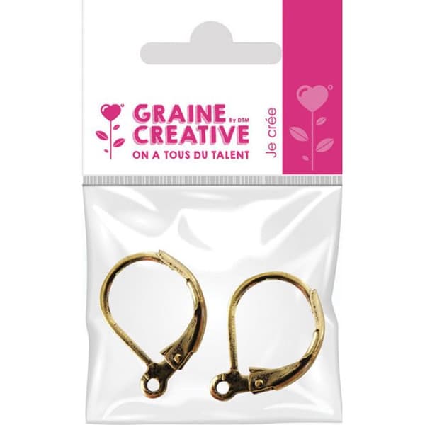 Leverörhängen - Creative seed - Gammalt guld - Metall - Gyllene