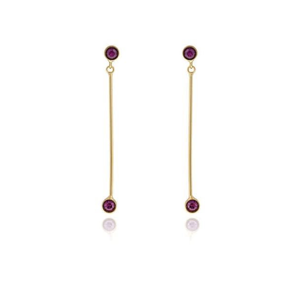 Örhängen - Swarovski - Lila - Swarovski-kristaller - Metall - Öronhänge