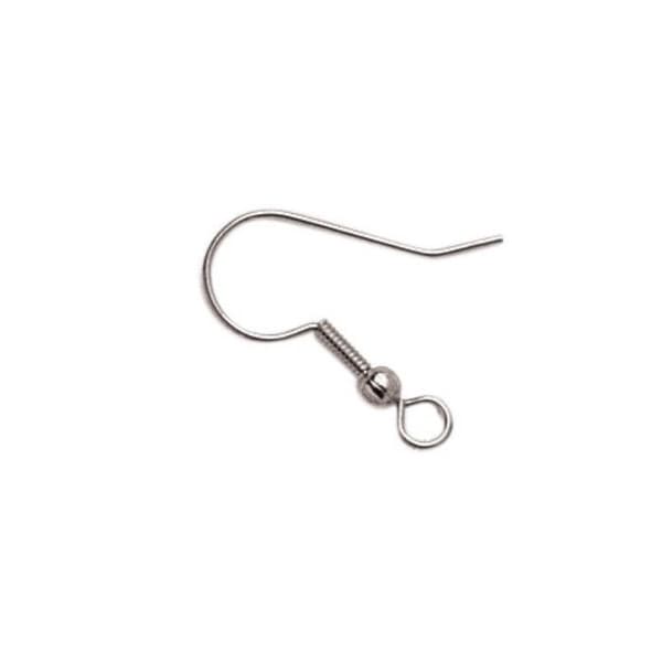 Amerikanska hänge örhängen Kroka 19 mm Silver x6